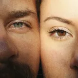 Two faces side by side in a close-up